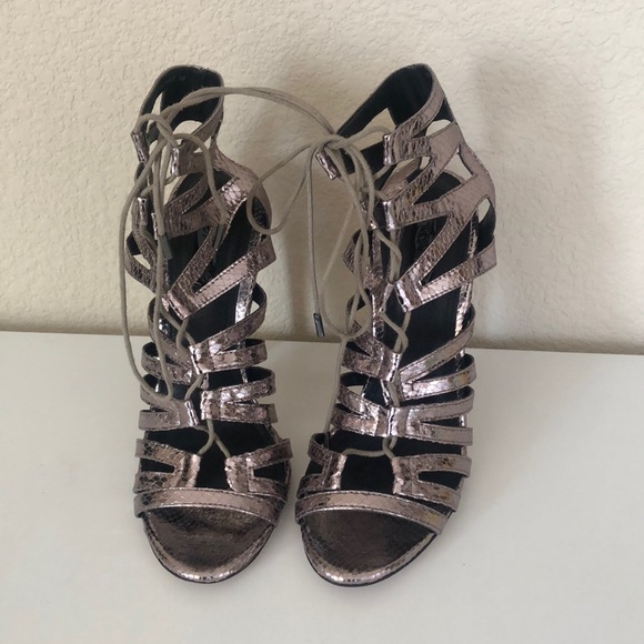 Topshop Metallic Sandals - Picture 2 of 4